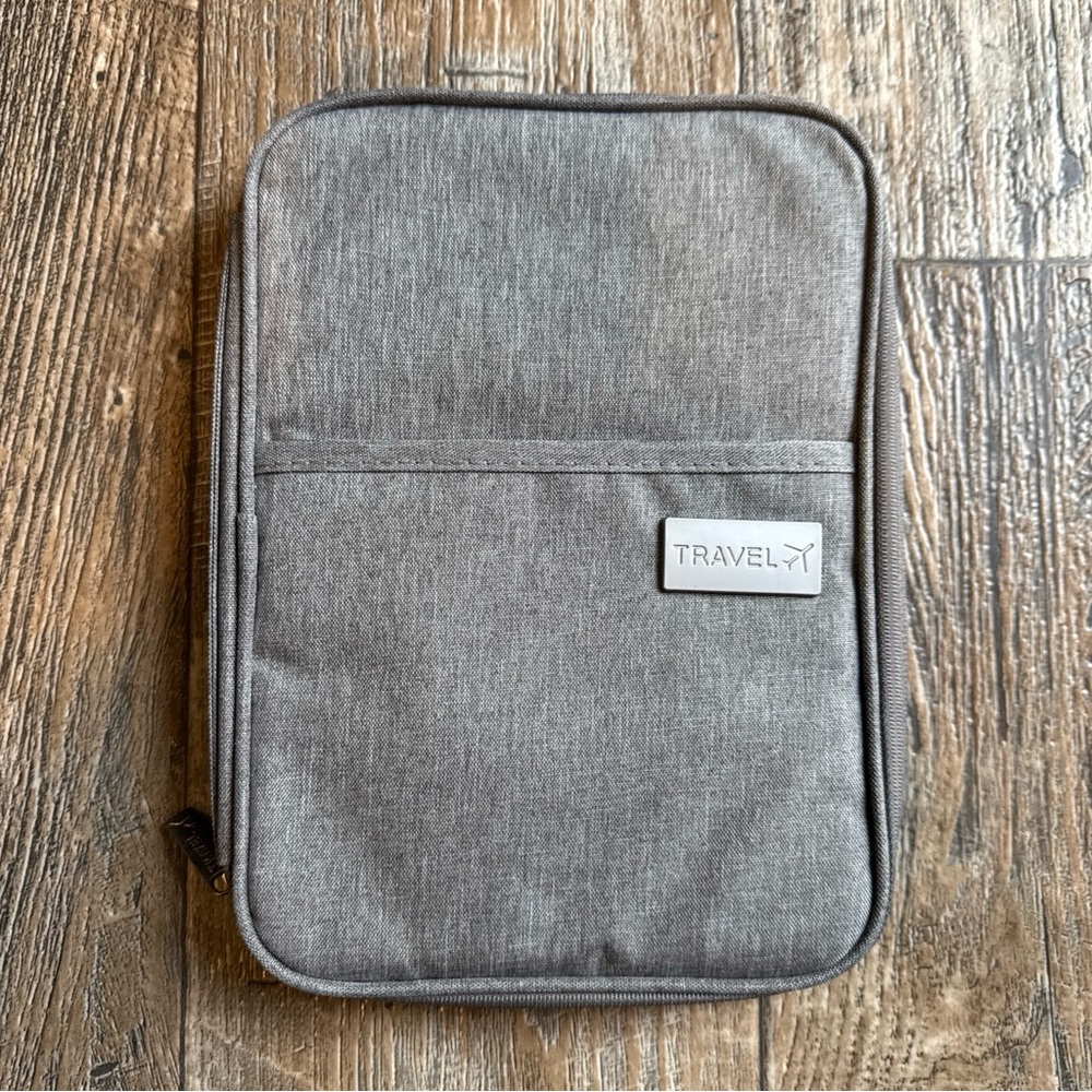 Travel Passport/Important Document Organizer - Gray